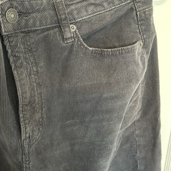 American eagle Dark grey corduroy Mom straight jeans size 12 - Picture 4 of 4